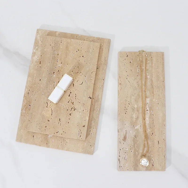 Photography Natural Lighting - AhunderJiaz-Light Luxury Natural Marble Tray, Jewelry