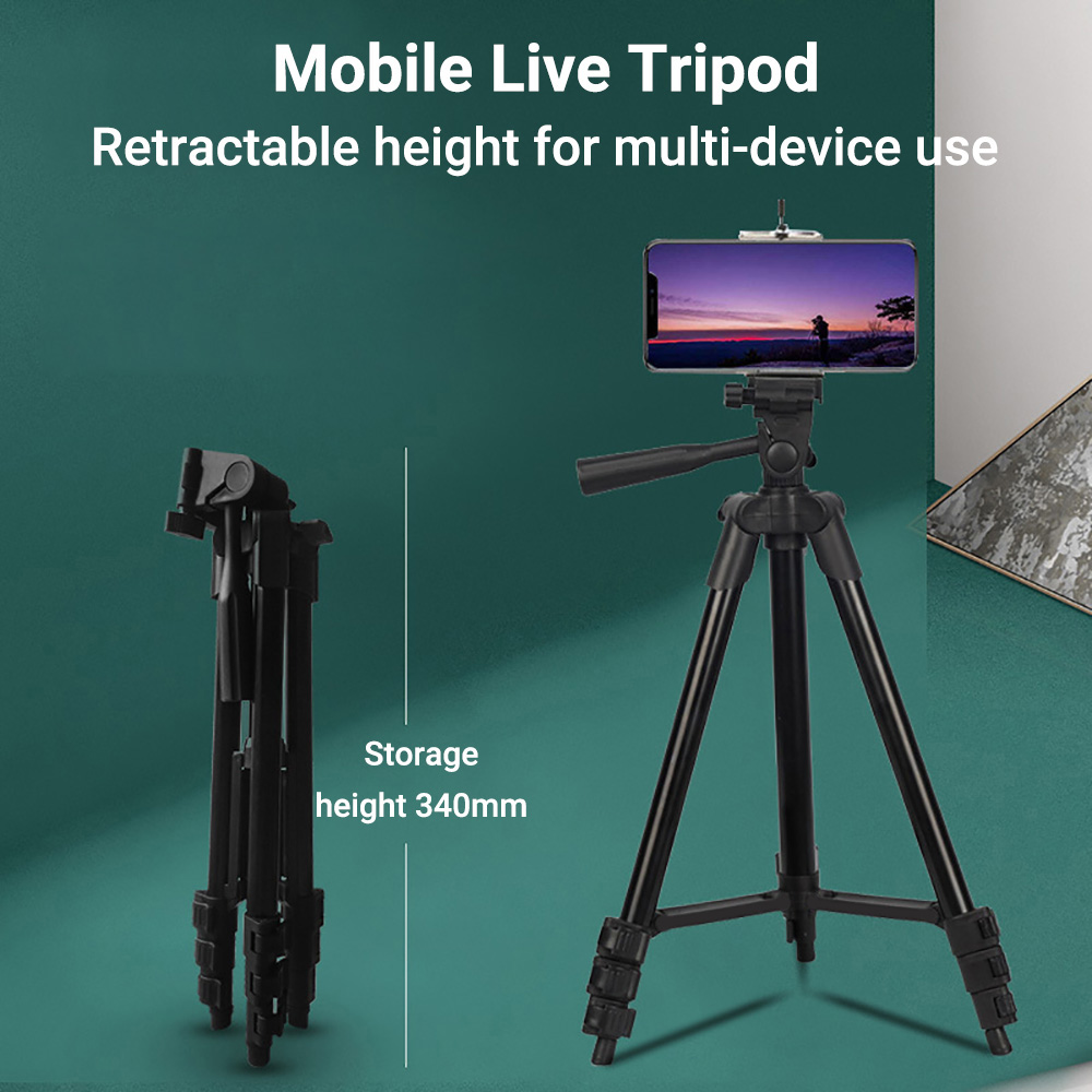 Outdoor Photography Lighting Setup - Adjustable Aluminum Tripod Stand Foldable Camera