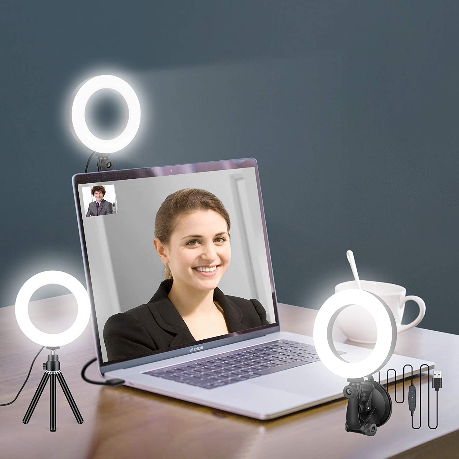 Stand Lighting Photography - 16cm Ring Light for Zoom Meetings,