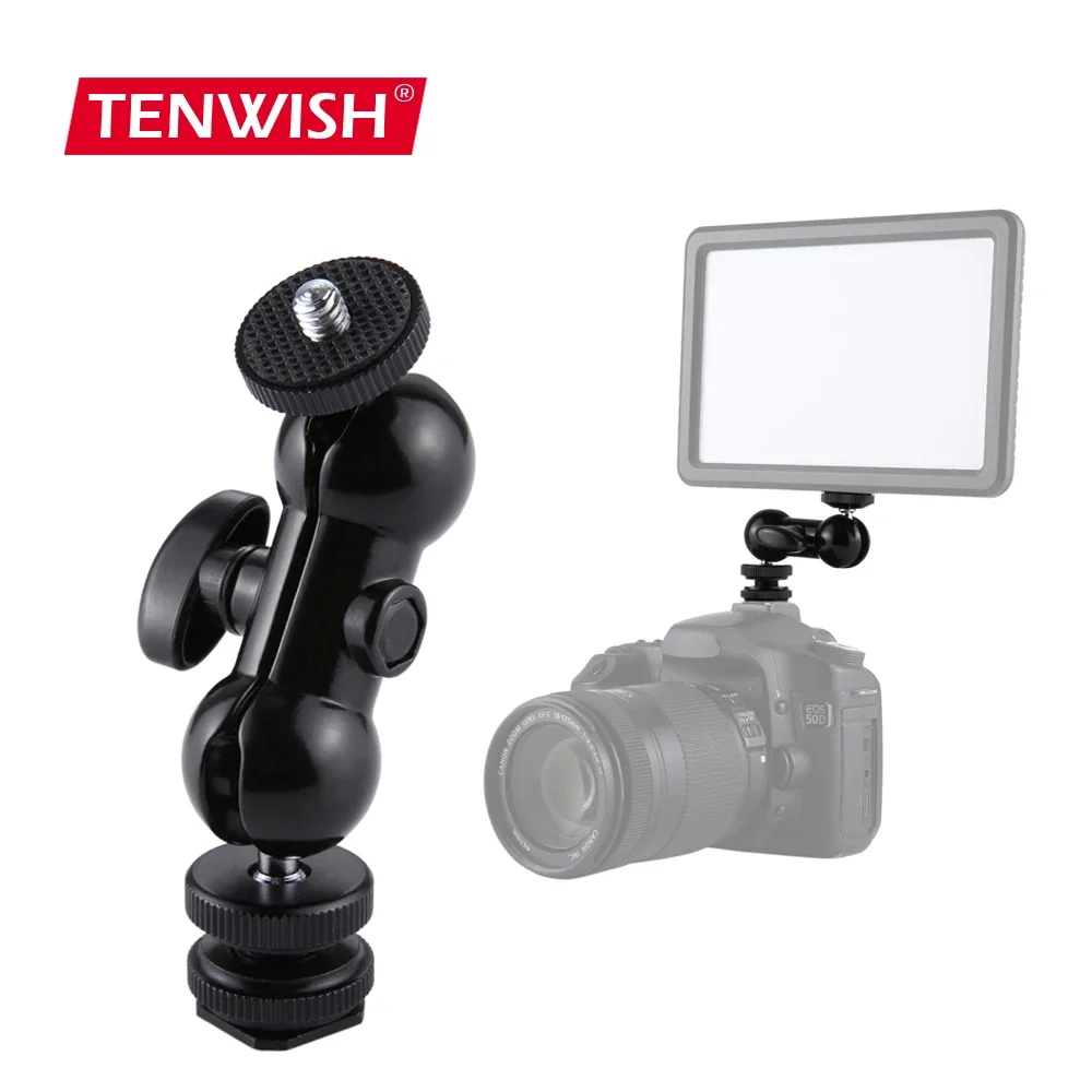 Photography Lighting Rig - Hot Shoe Adapter with Dual Ball