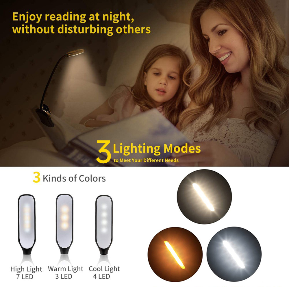 LED Book Light USB Rechargeabl - Photography Lighting Book 评论和价格