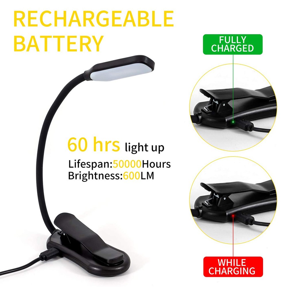 LED Book Light USB Rechargeabl - Photography Lighting Book 评论和价格