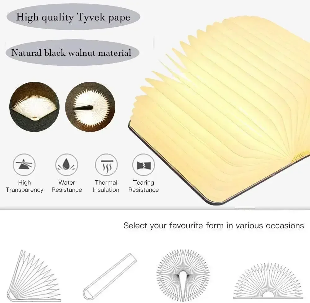 3D Book Light Folding Wooden C - Photography Lighting Book 评论和价格