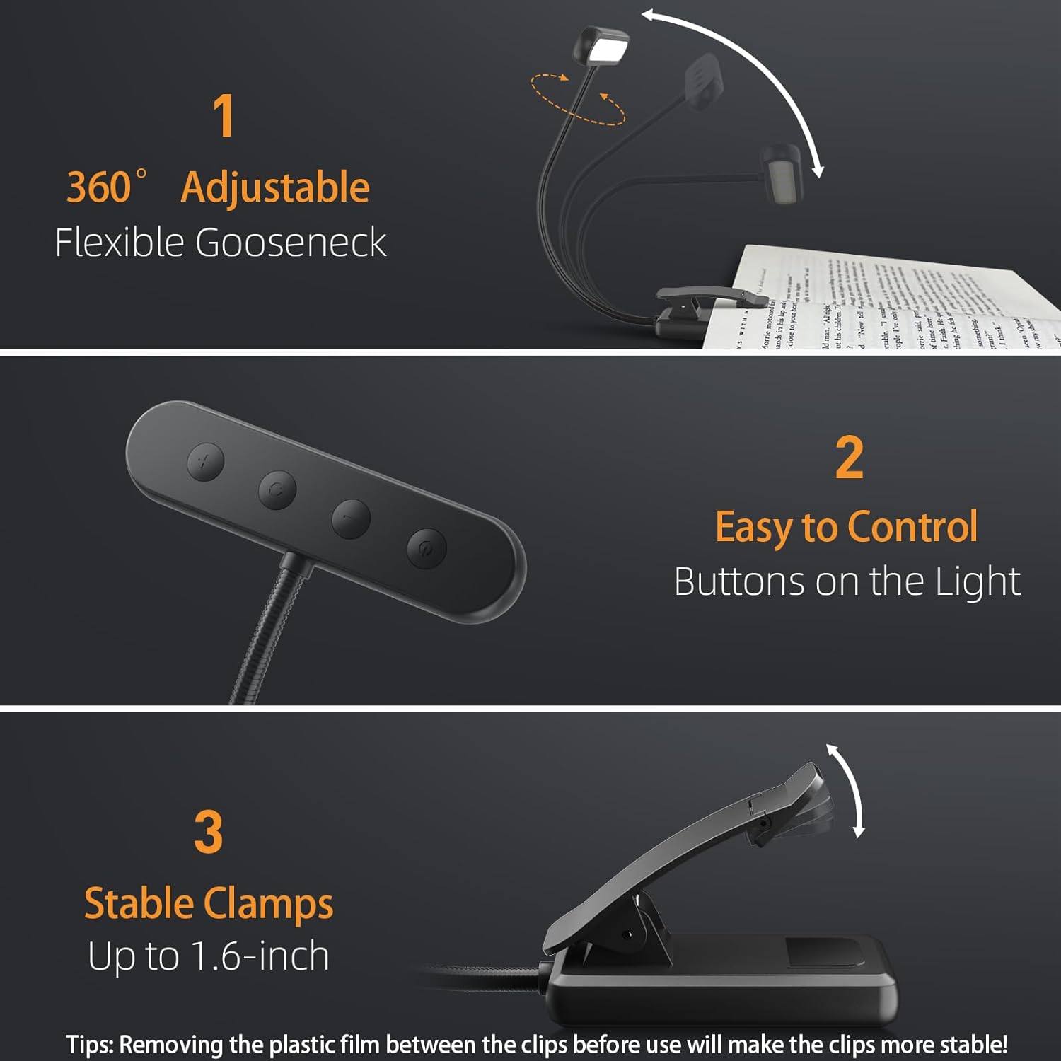 14Leds Book Light USB Recharge - Photography Lighting Book 评论和价格
