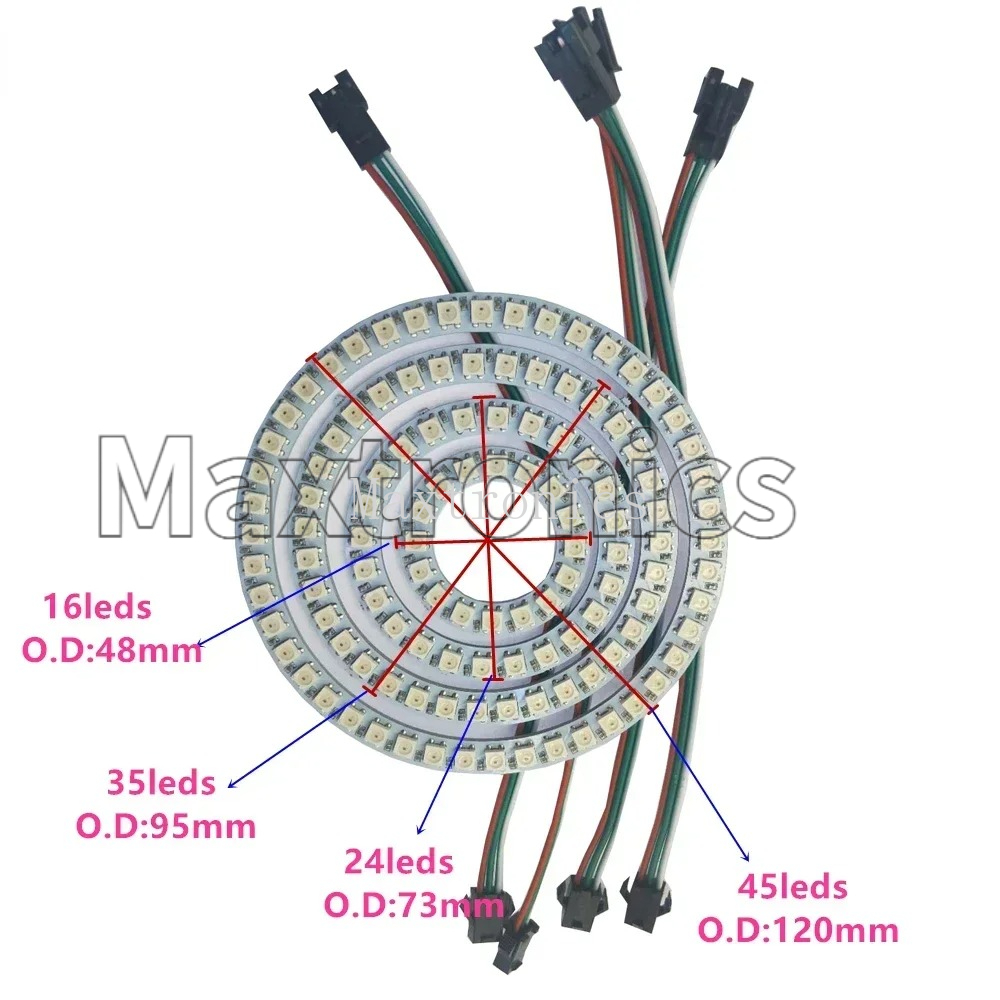 FCOB WS2812B RGB Led Ring 18/3 - Led Ring Light 18 评论和价格