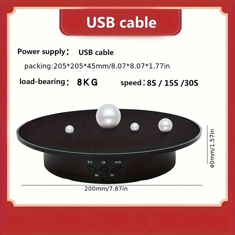 20 cm/7.87 inch Electric Rotat - Photography Lighting Material 评论和价格