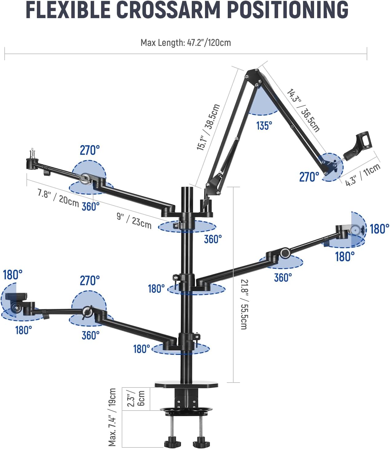 Desk Mount Overhead Camera Rig - Photography Lighting Rig 评论和价格