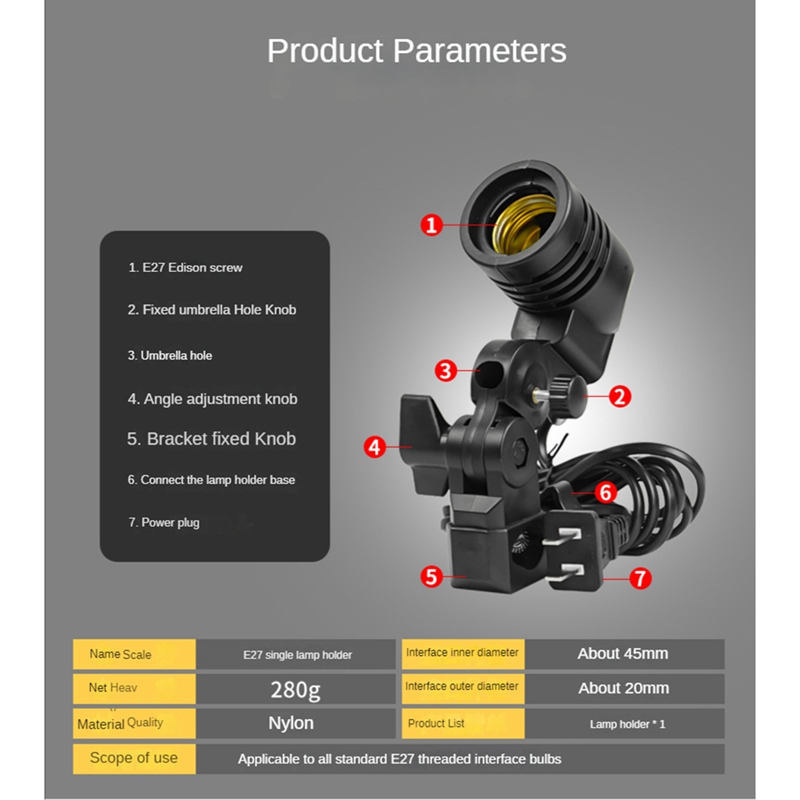 Light Lamp Photo Studio E27 AC - Stand Lighting Photography 评论和价格