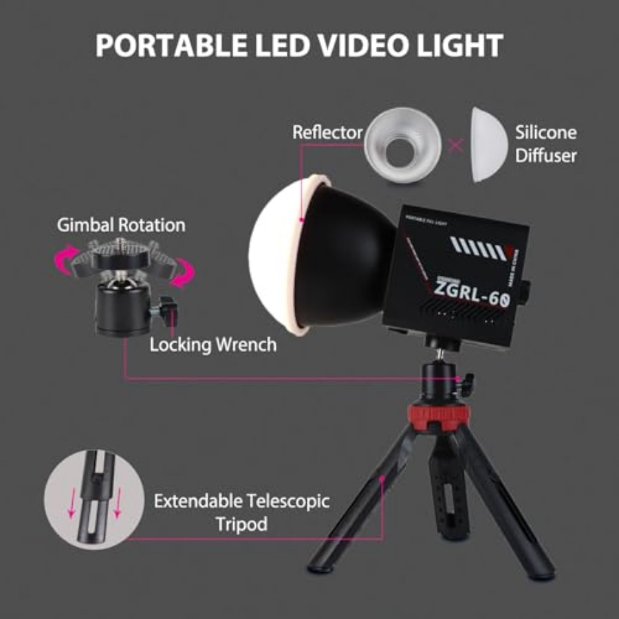 60W COB LED Video Light Handhe - Photography Lighting For Studio 评论和价格