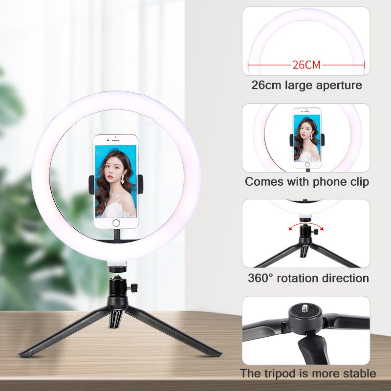 26cm 10 inch Led Ring Selfie L - Stand Lighting Photography 评论和价格